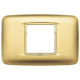 Round plate 2centM Galvan.satin gold