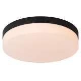 BISKIT Flush ceilin. Bathr.-Black-Ø34,5-LED-24W