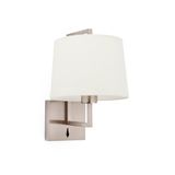 FRAME MATT NICKEL WALL LAMP BEIGE LAMPSHADE Ø215