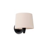 SAMBA BLACK WALL LAMP E27 BEIGE LAMPSHADE ø215*160