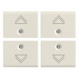 Four half-buttons 1M regul.symbol white