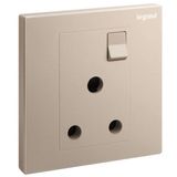 Galion 1 gang BS switched singl epole socket outlet - 15A - rose gold