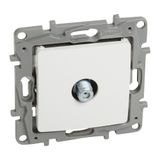 TV single star socket Niloé - "F" type - attenuation 1 dB - white