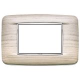 Round plate 3M Wood white oak