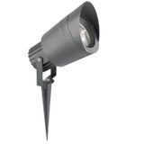 Dark Gray Aluminium & Glass LED GU10 1x7 Watt 220-240 Volt IP54 Bulb Excluded D: 11 H: 20 cm