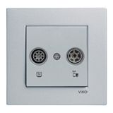 Novella-Trenda Silver TV-Radio Socket Transitive (7-12-dB)