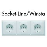 Socketline Flex Geräte-Kombination, STANDARD Inline weiß