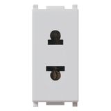 2P 16A USA+EU ø4,8mm outlet Silver