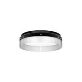 Triac Dimmable Sandy Black Aluminium  & Clear Glass  LED 48 Watt 230 Volt  4010Lm 3000K IP20   D: 55 H: 15 cm