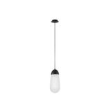 Matt Black Metal  & Opal Glass  LED E14 1x5 Watt 230 Volt  IP20 Bulb Excluded  D: 18 H: 246 cm Adjustable height