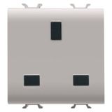 BRITISH STANDARD SOCKET-OUTLET 250V ac - 2P+E 13A - 2 GANG - NATURAL SATIN BEIGE - CHORUSMART