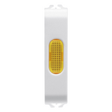 SINGLE INDICATOR LAMP - AMBER - 1/2 MODULE - GLOSSY WHITE - CHORUSMART