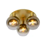 Lucide MARIUS - Flush ceiling light - 3xE27 - Matt Gold / Brass