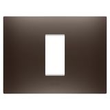 EGO PLATE - IN PAINTED TECHNOPOLYMER - 1 MODULE - BROWN SHADE - CHORUSMART