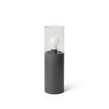 KILA POLE L.H400 E27 DARK GREY TRANSP.GLASS