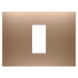 EGO PLATE - IN PAINTED TECHNOPOLYMER - 1 MODULE - SOFT COPPER - CHORUSMART