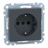 SCHUKO socket with dryer marking, contact protection, plug-in terminals, anthracite, system M