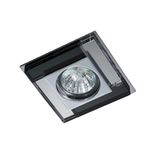 Luxor recessed light square black - mirror