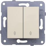 Karre-Meridian Beige Two Gang Switch-Two Way Switch