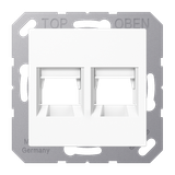 Centre plate for MJ f. 2 sockets A1569-2PANDWW