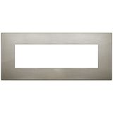 Classic plate 7M metal brushed inox