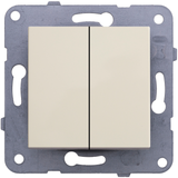 Karre-Meridian Beige Impulse Two Gang Switch