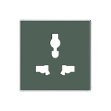 8539 CM Universal socket cover Socket outlet Central cover plate Green - Sky Niessen
