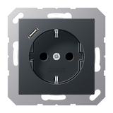 SCHUKO socket with USB type C A1520-18CANM