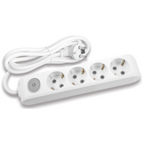 X-tendia White Four Gang Socket Anah Earth Cable CP