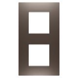 EGO INTERNATIONAL PLATE - IN PAINTED TECHNOPOLYMER - 2+2 MODULES VERTICAL - BROWN SHADE - CHORUSMART