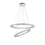 Chrome Aluminium K9 Crystal LED 60 Watt 230 Volt 3600Lm 3500K IP20 D: 70 H: 120 cm Adjustable Height & Rotating