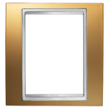 LUX PLATE - BRITISH STANDARD - METALLISED TECHNOPOLYMER - 1 GANG  - GOLD - CHORUSMART