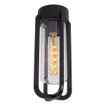 Lucide GARLAND - Flush ceiling light Outdoor - Ø 15,1 cm - 1xE27 - IP44 - Black