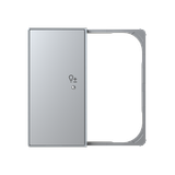 SRD-2-L-85PL Cover plate - free@home / KNX 2-gang sensors - Dimmer - Left - Silver for Switch/dimmer Single push button Silver - Sky Niessen