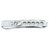 19" PDU, 7xSchuko with overvoltage protection, PVC, 1.25U