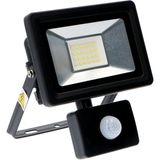 Floodlight - 20W 1800lm 4000K IP44  - Sensor - Black 