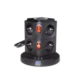 Table socket tower 8-fold
with 2.0m plastic sheathed cable H05VV-F 3G1.5