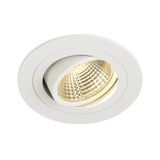 NEW TRIA LED DL ROUND SET, matt white, 9,1W, 2700K, 38ø