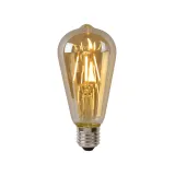 Lucide ST64 - Filament bulb - Ø 6,4 cm - LED Dim. - E27 - 1x5W 2700K - Amber