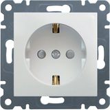 Simple Schuko plug, prot. children-white