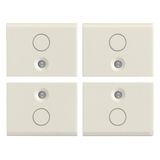 Four half-buttons 1M O symbol white