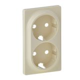 Cover plate Valena Life - 2x2P+E socket - German standard - ivory