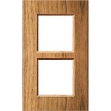 LL - cover plate 2x2P 57mm walnut