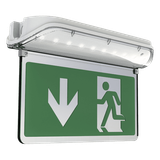 Harrier IP65 Blade Exit Sign Maintained / Non-Maintained White