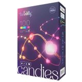 Twinkly Candies – 100 Heart-shaped RGB LEDs, Clear Wire, USB-C