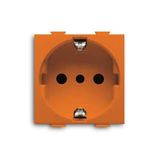 2P+E socket outlets, 16A - 250V~, P30 type, ORANGE Italian type P30 Orange - Chiara