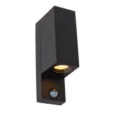 ZARO IR Wall spotlig. Outd.-Black-2xGU10-7W-IP65