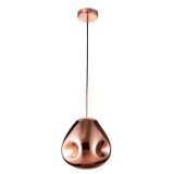 Copper Metal  Handmade Copper Glass  LED E27 1x12 Watt 230 Volt  IP20 Bulb Excluded  D: 25 H1: 38.5 H2: 120 cm Adjustable height