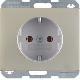 Schuko socket outlet K.5 Stainless steel metal matt finish