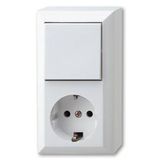 Socket+Switch v/a 0314H IP44 GAO white